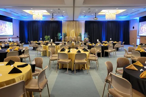 Doordan Institute decorated for an event by the Annapolis Symphony Orchestra