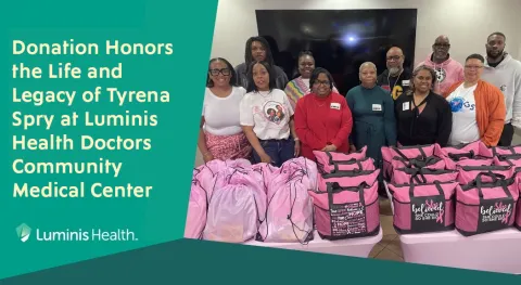 Donation Honors the Life and Legacy of Tyrena Spry at Luminis Health Doctors Community Medical Center