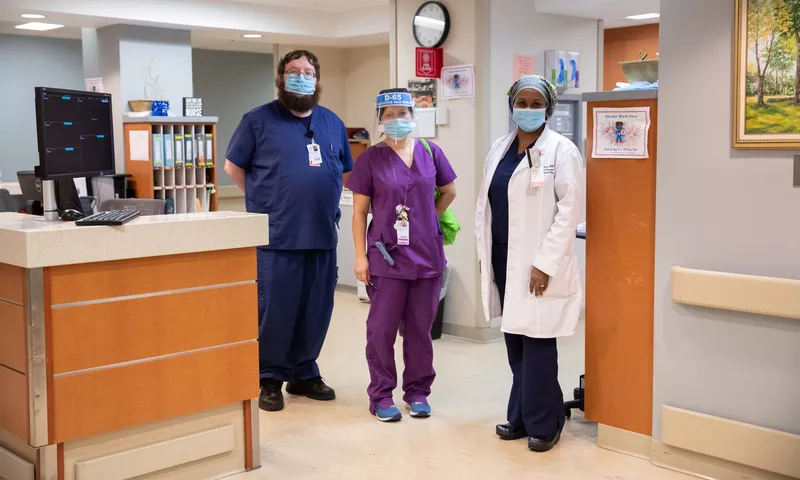 A group of medical professionals at LHDCMC