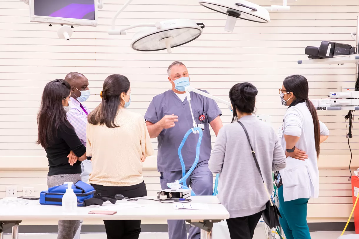 SAIL Residents learning from Staff in the Simulation center