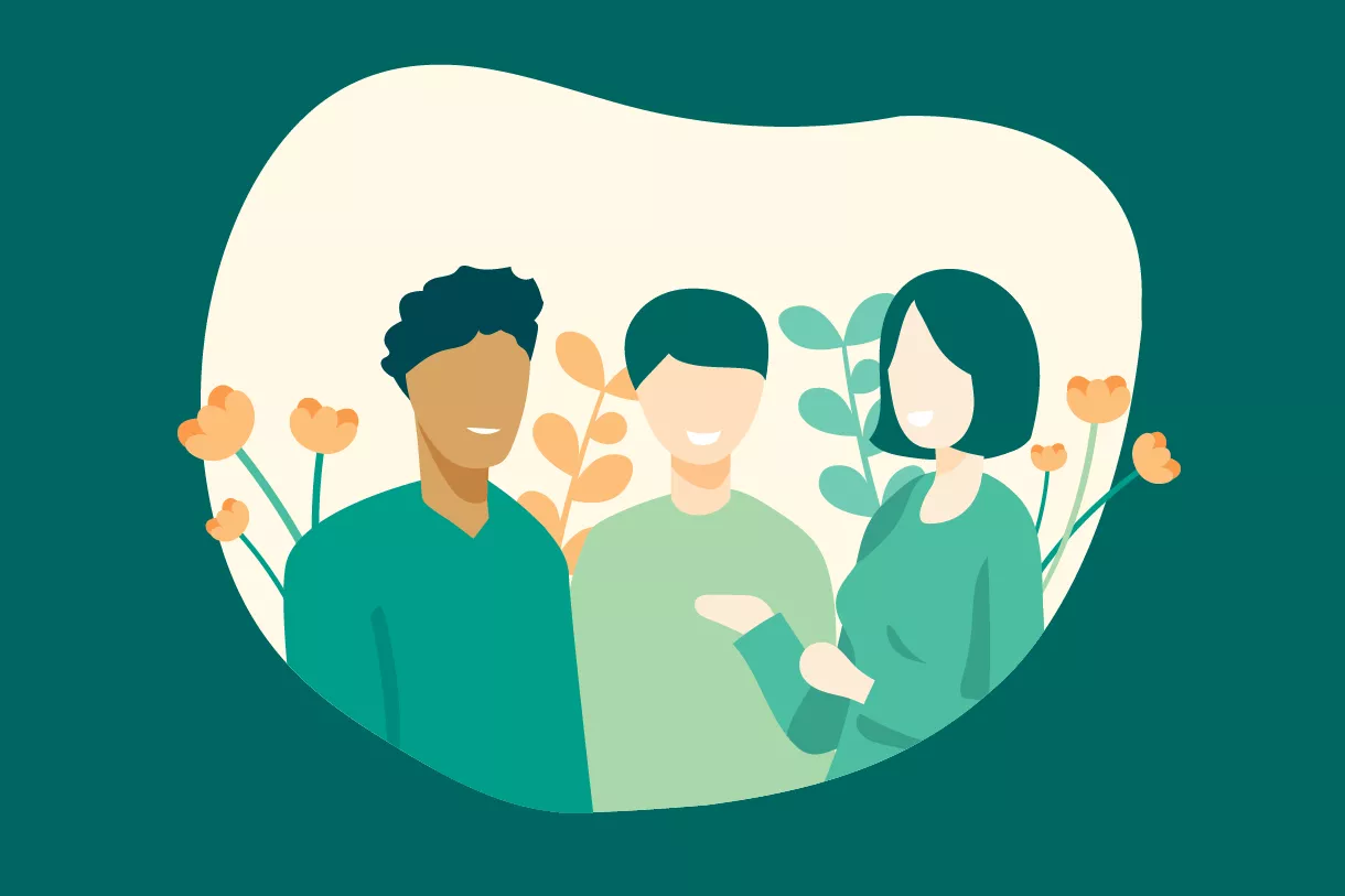 Better Together Employee Giving group of illustrated people