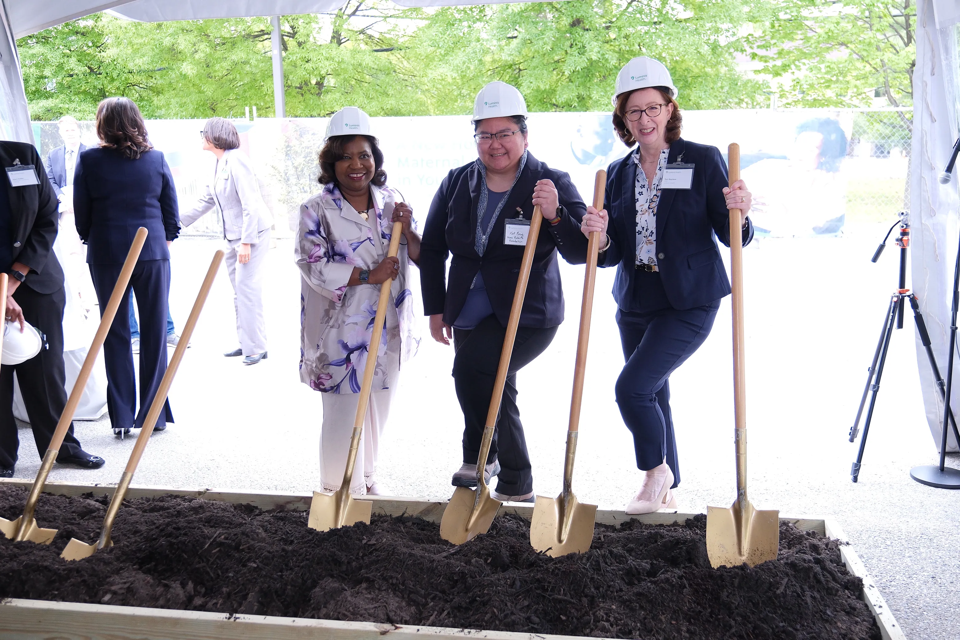Groundbreaking Ceremony with shovels