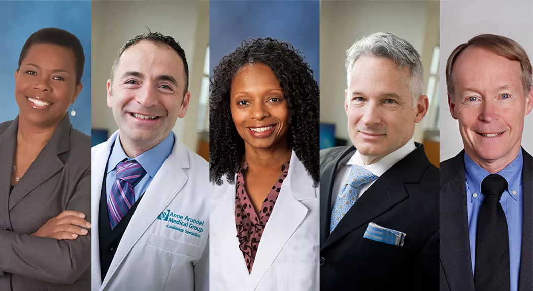 Collage of photos of doctors