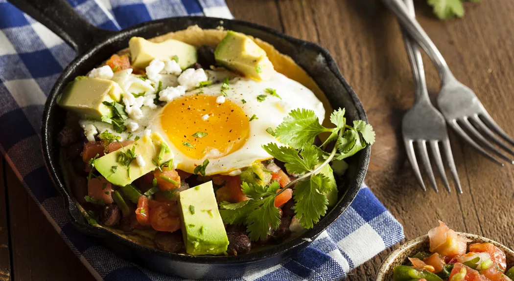 Homemade Heuvos Rancheros with Avocado