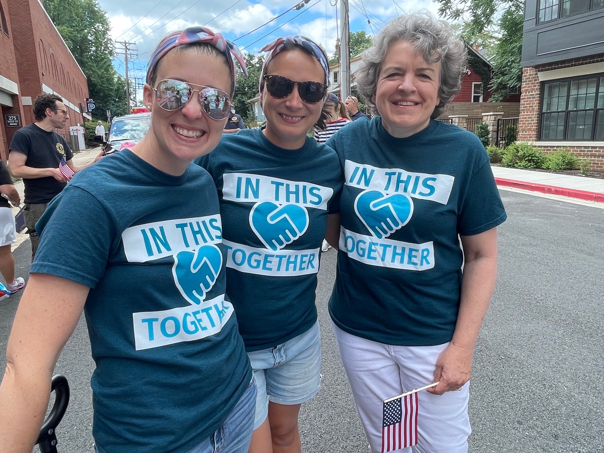 Nurses together at the parade